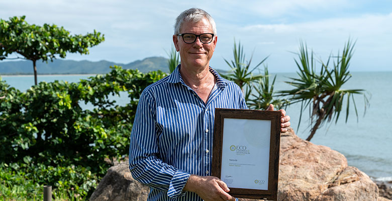 TCC Chief Environment Officer Greg Bruce with Eco Destination Certification TCC Chief Environment Officer Greg Bruce with Eco Destination Certification