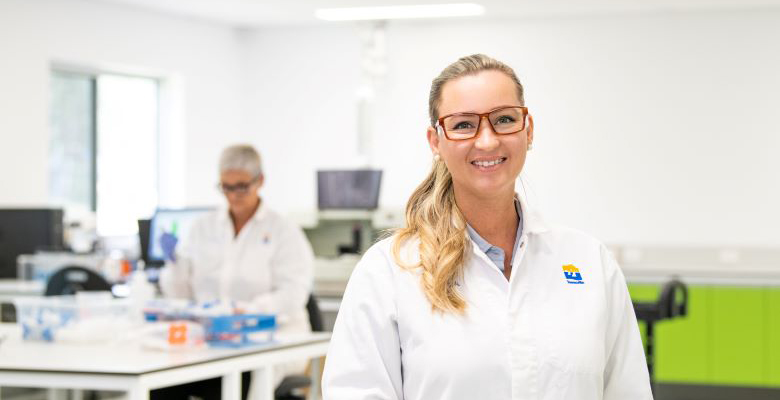 Townsville Laboratory Services scientist Alicia Wood is part of the team celebrating 20 years of NATA accreditation.