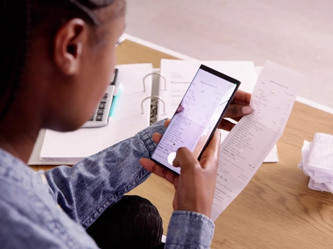 Photographing a document to print it on a phone