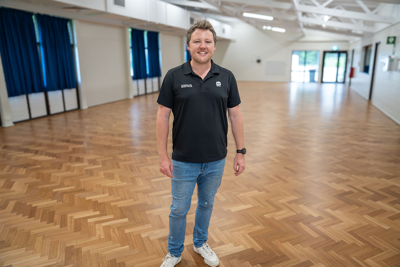 Division 10 Councillor Brady Ellis inside the Wulguru Community Centre