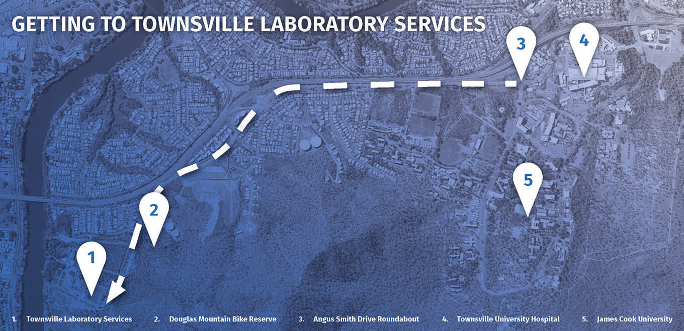 Townsville Laboratory Services Map