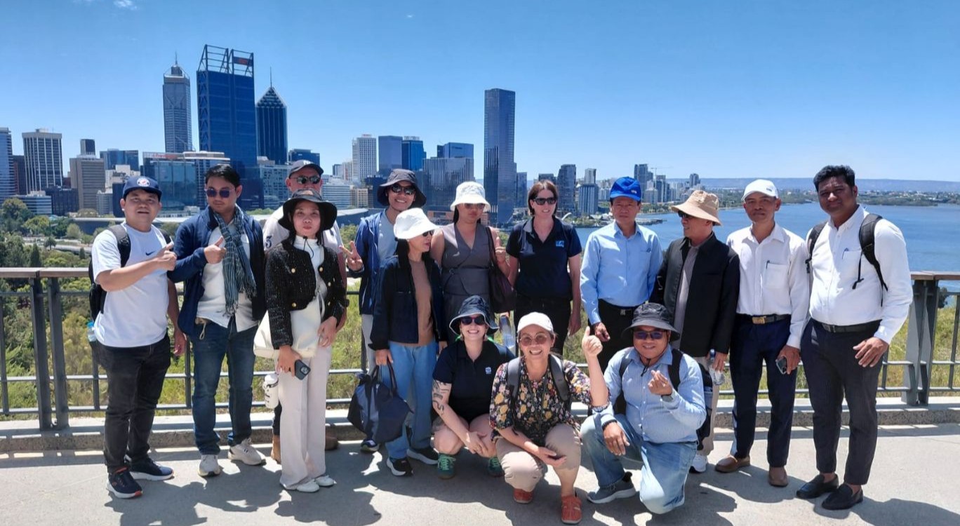 Representatives from Townsville City Council, Cambodia and Busselton Water in Perth CBD.