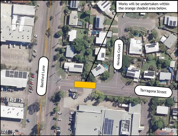 Location of the Tarragona Street Roadworks