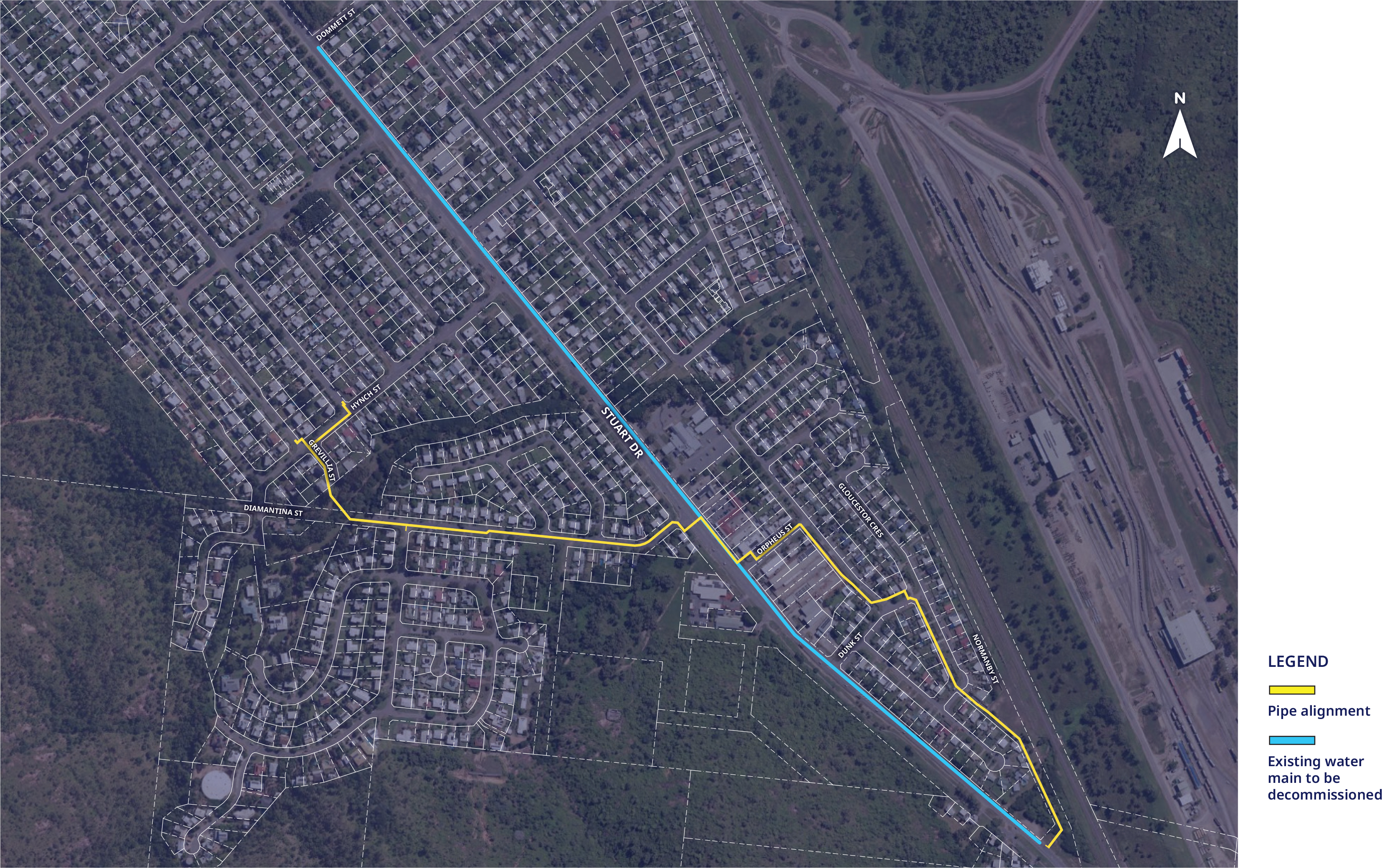 Wulguru Water Main Upgrade Map