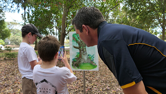 Children participating in the Giant Water Hunt