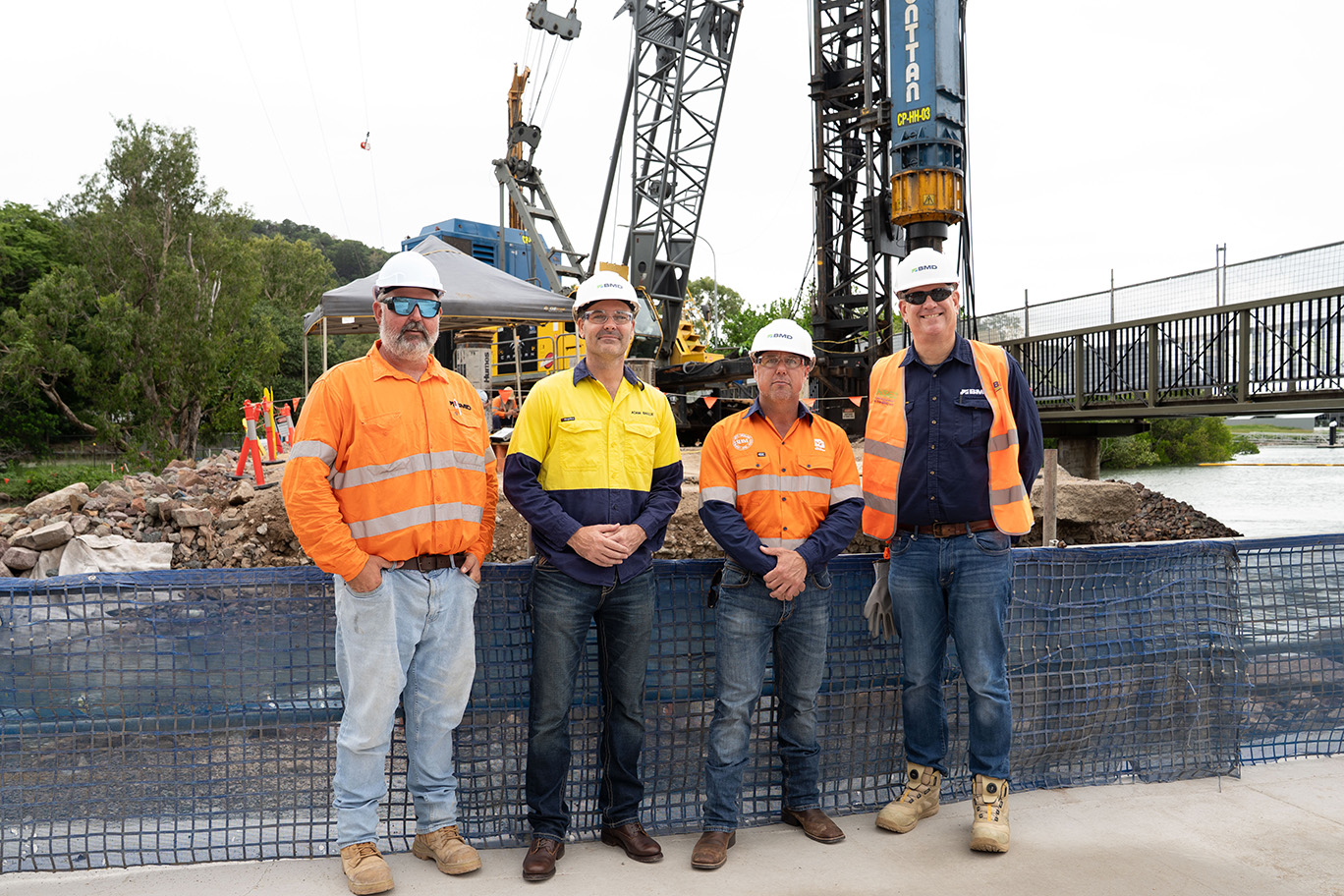 BMD's Trevor Roy, Member for Townsville Adam Baillie MP, Mayor Nick Dametto and Anthony Burke.