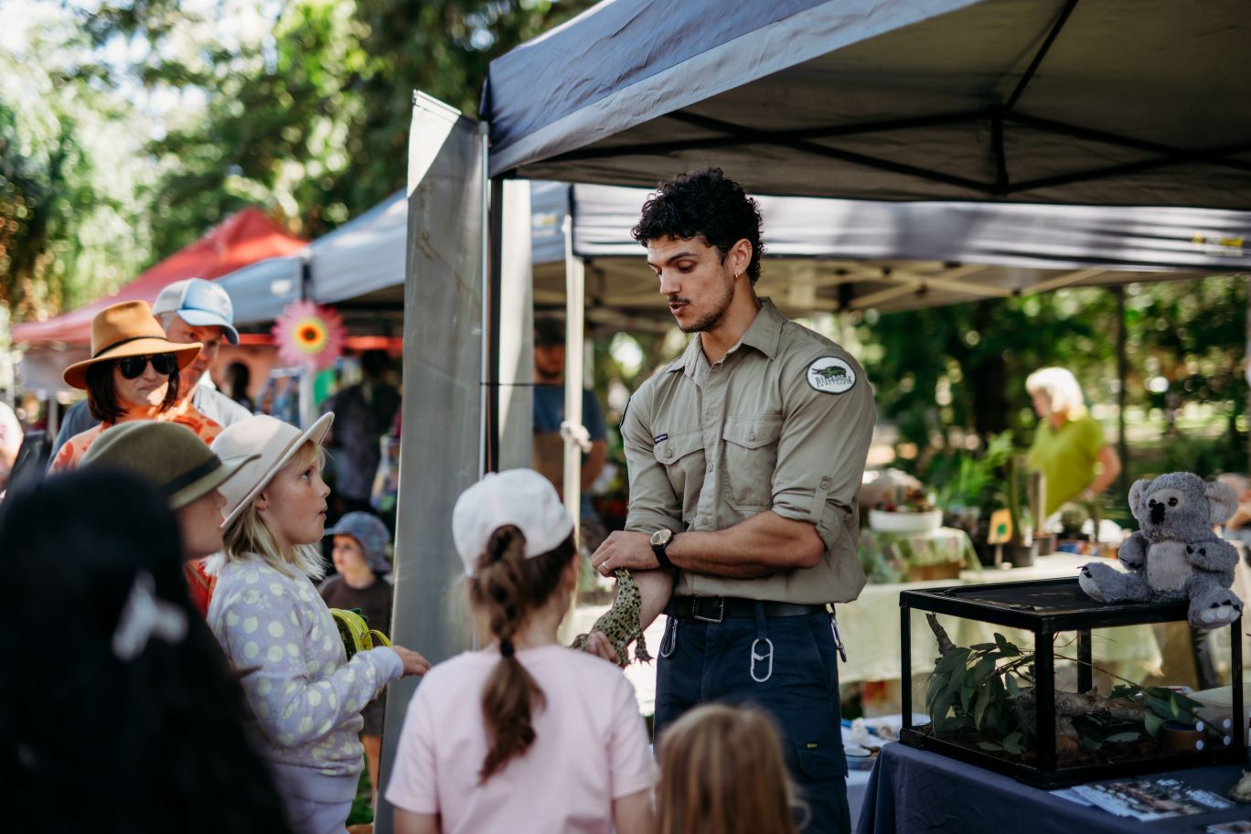 Billabong Sanctuary senior ranger Bas Lloyd-How at Eco Fiesta 2024