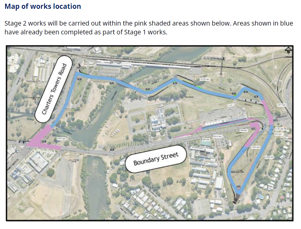 Reid Park Circuit Resurfacing Stage 2 Works Map
