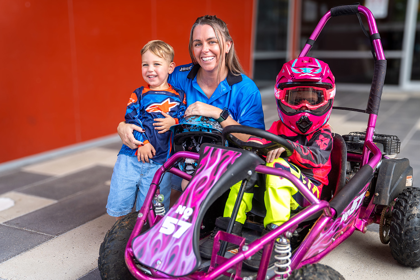 NQ Mower Racing Club's Walker, Kristy-Rae and Lahni Price.