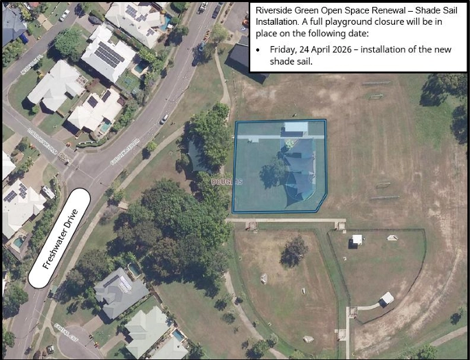 Map of Riverside Green with playground highlighted