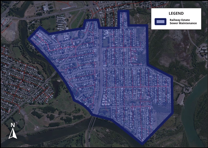 Location of the Sewer Cleaning, CCTV and Maintenance Hole Inspections