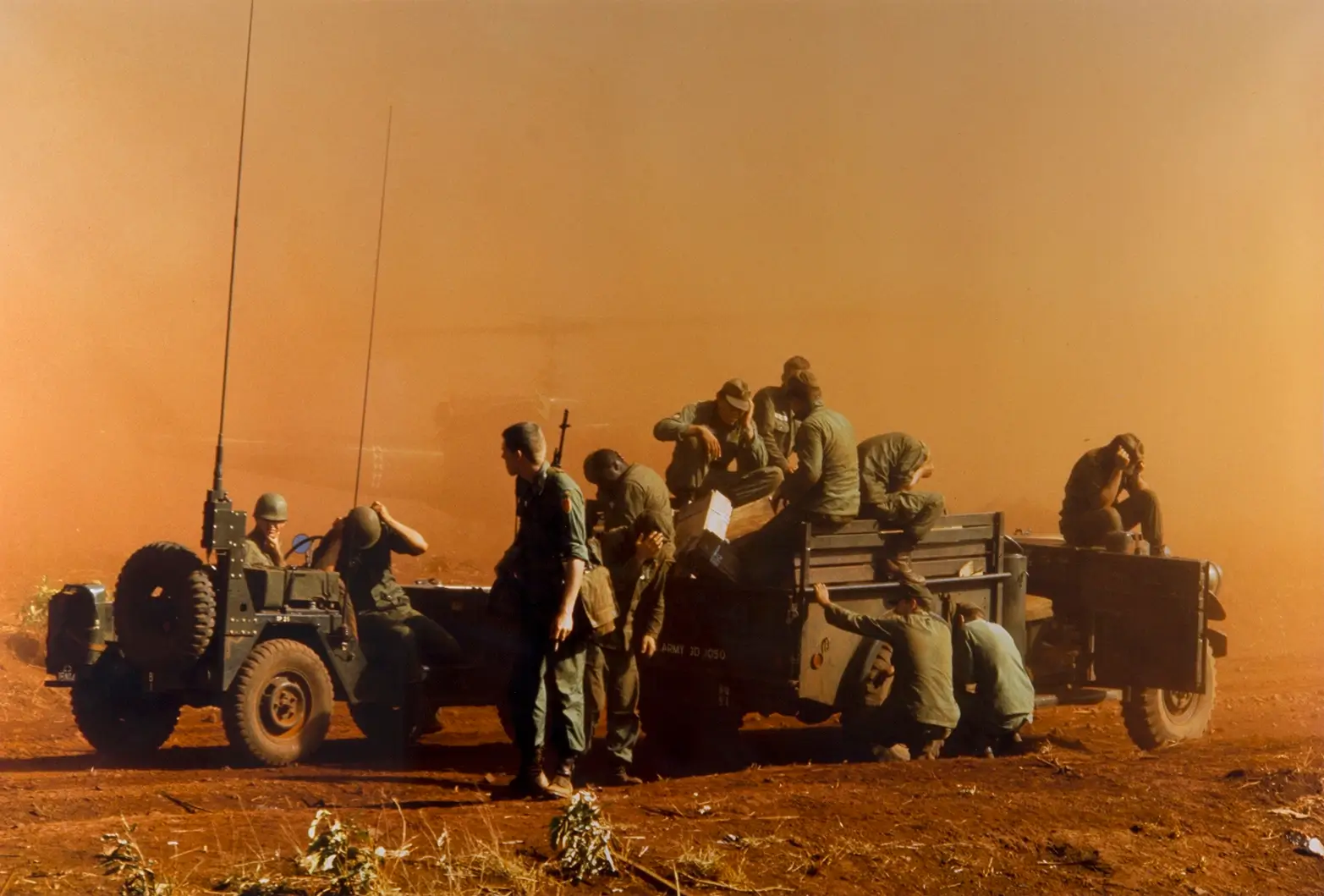 Tim Page,&nbsp;Relief of Duc Co Special Forces Camp October [detail] 1965, Photograph; Fujiflex print, 119.5 x 170 cm,&nbsp;Purchased, 2007. City of Townsville Art Collection. Accession number: 2007.0006.000