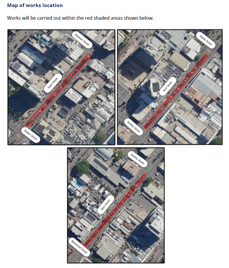 Sturt Street Landscaping Improvement Works Map