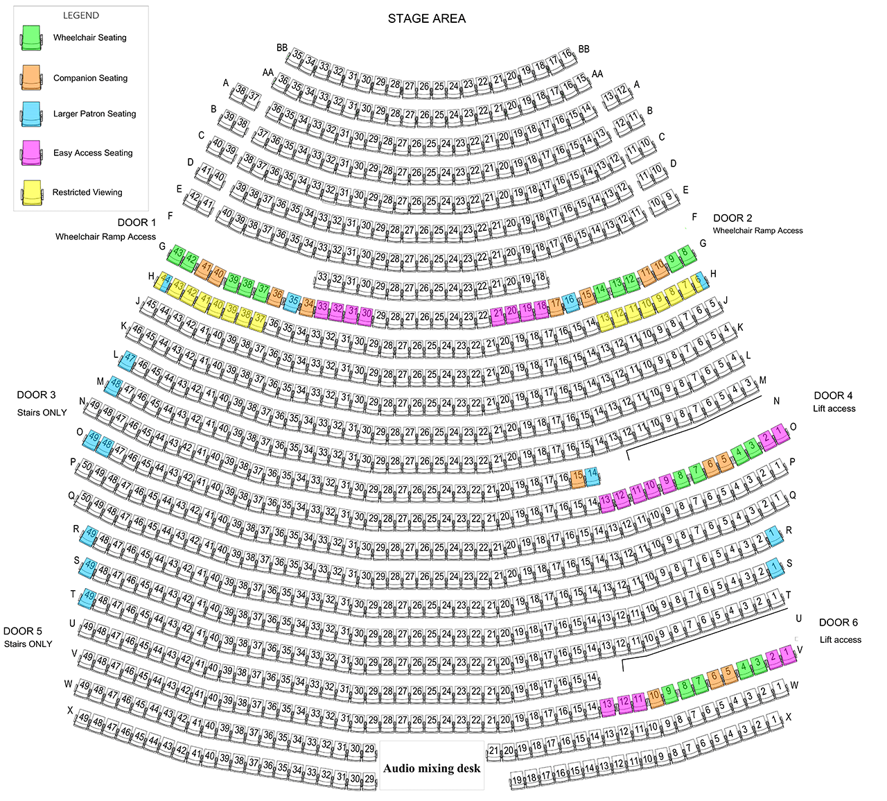 Civic Theatre seating plan