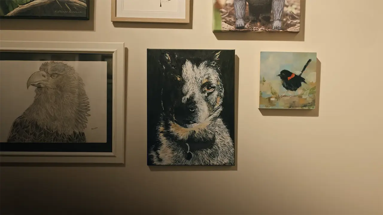 Artwork on display