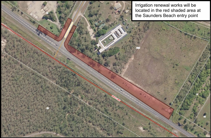 Saunders Beach Entry Statement Irrigation Renewal location