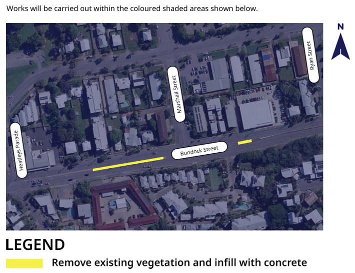 Bundock Street Belgian Gardens Roadworks Bundock Street Belgian Gardens Roadworks
