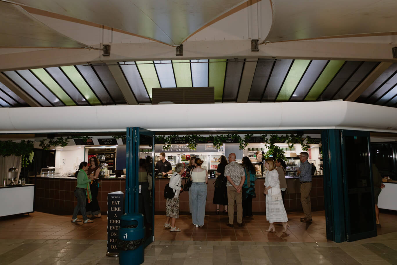 People at Michel's Cafe and Bar at Townsville Civic Theatre