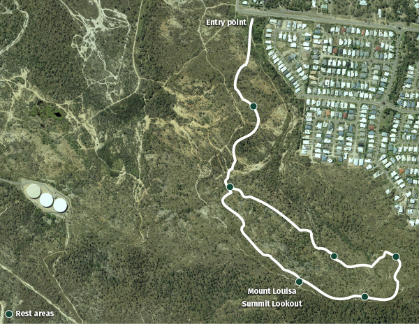 Map of the Mount Louisa Trail