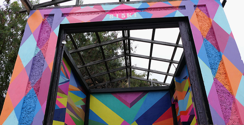 Caption: Artist 815K1’s new work Prismatic joins Townsville’s Street Art Trail. Artist 815K1’s new work Prismatic joins Townsville’s Street Art Trail