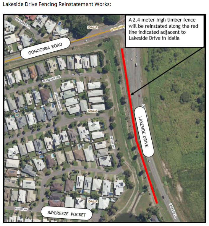 Lakeside Drive Idalia Fencing Reinstatement
