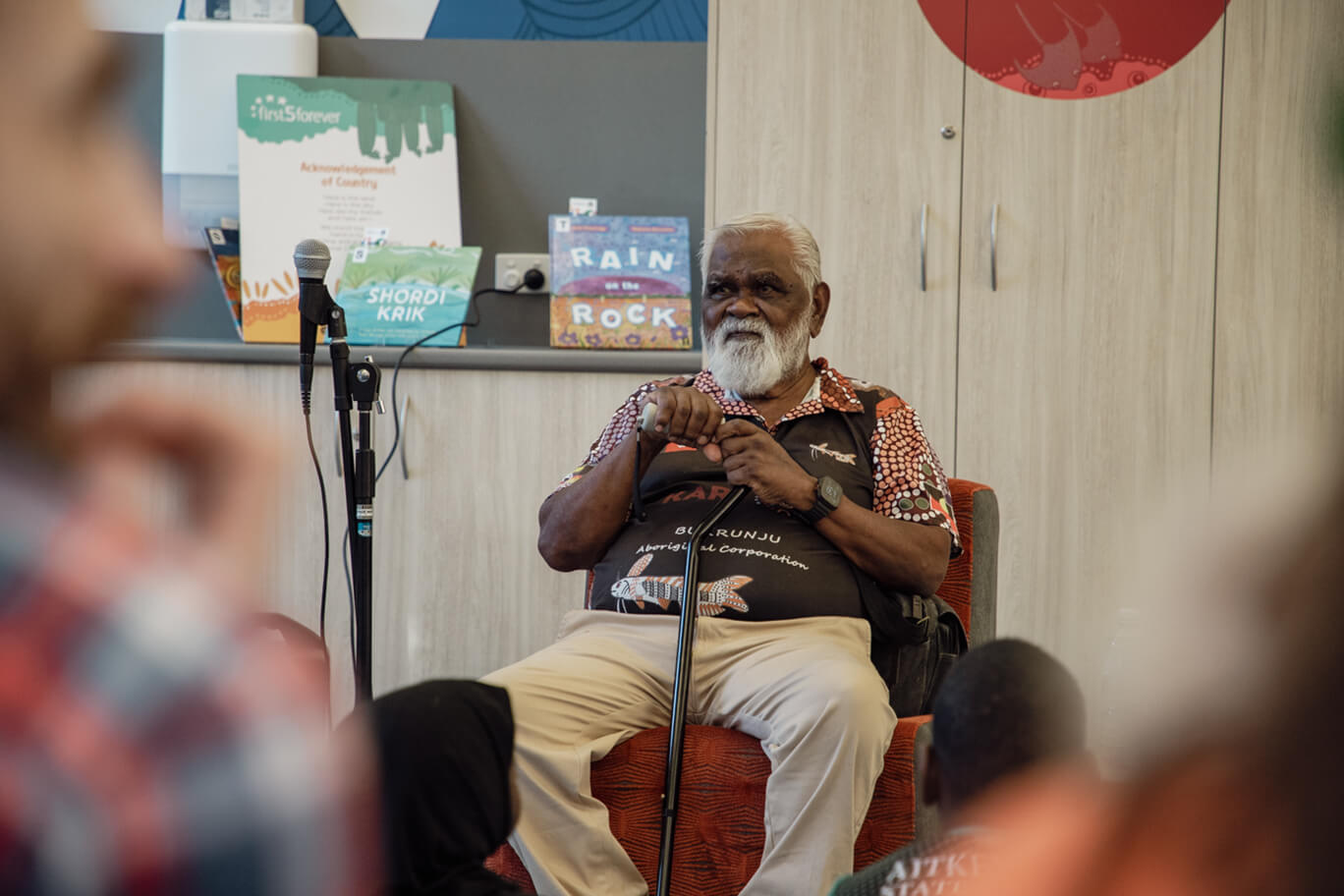 Traditional elder Uncle Russell Butler Snr at Festival of Stories 2026