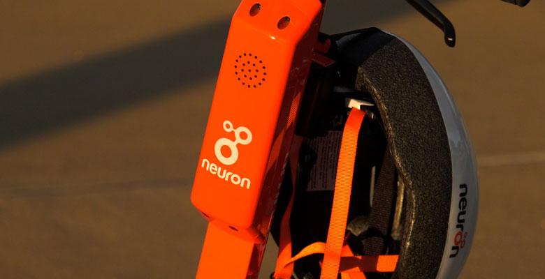 Caption: Neuron scooters have taken off in Townsville and will now be expanding across multiple fringe suburbs. Neuron scooters have taken off in Townsville and will now be expanding across multiple fringe suburbs.