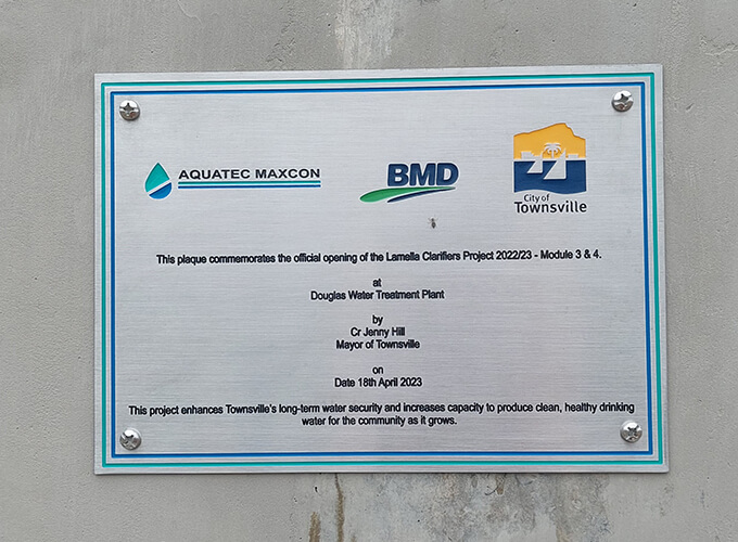 Douglas Water Treatment Plant Plaque