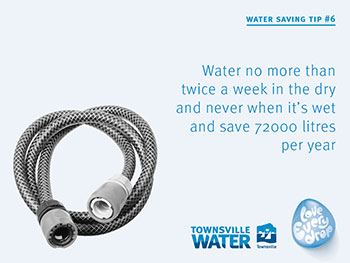 Water no more than twice a week in the dry and never when it's wet and save 72000 litres per year
