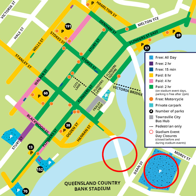 City Parking and Street Closures Map
