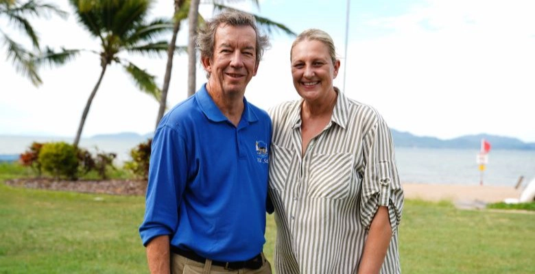 Councillor Suzy Batkovic OLY and Townsville Sailing Club ambassador John Byrnes at the Aquatic Precinct at The Strand. Councillor Suzy Batkovic OLY and Townsville Sailing Club ambassador John Byrnes at the Aquatic Precinct at The Strand.