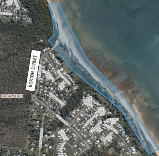 Location of the drone flight path on Balgal Beach