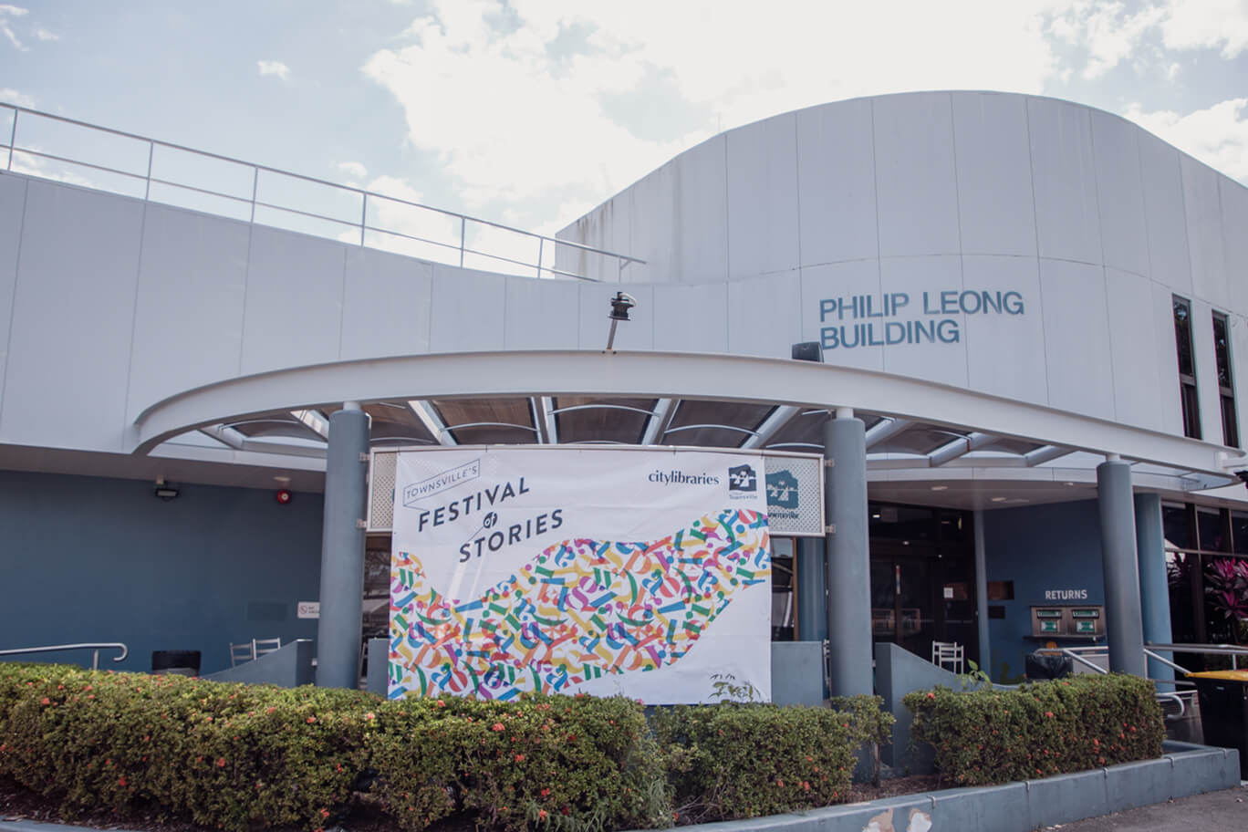 Citylibraries Aitkenvale with Festival of Stories 2026 banner
