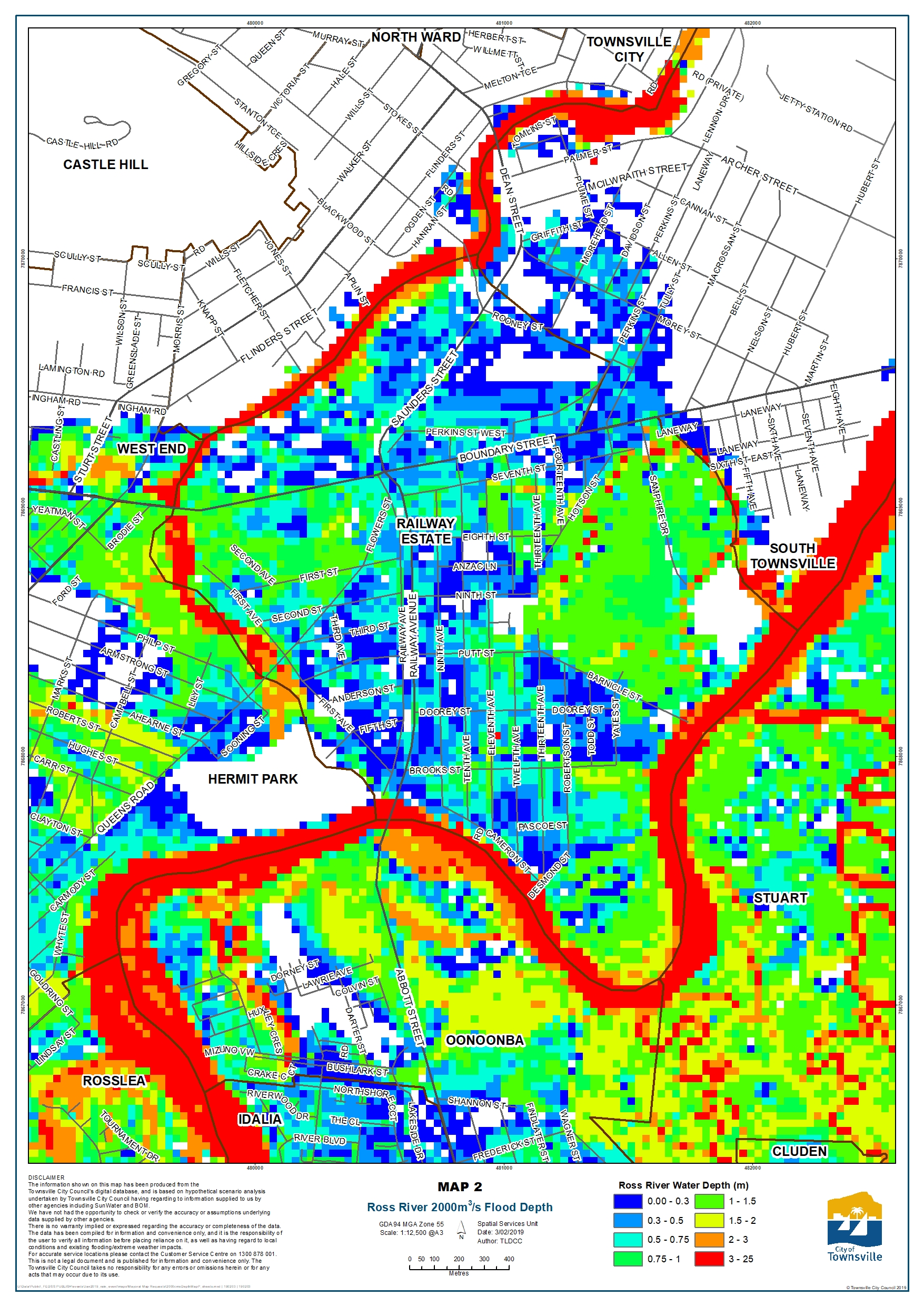 Townsville City Council Mapping Map Of Potential Inundated Properties - Townsville City Council