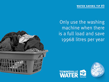 Only use the washing machine when there is a full load and save 19968 litres per year