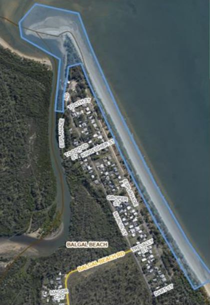 Location of the Balgal Beach drone flight path