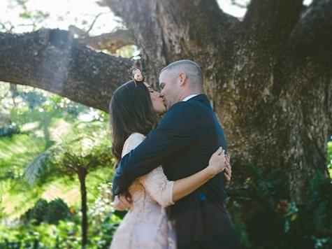 A couple at a wedding
