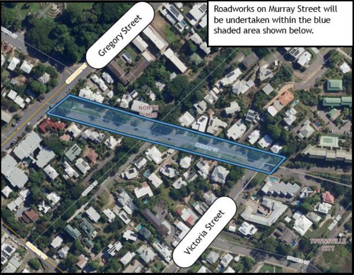 Location of the Murray Street Roadworks and Services Upgrade