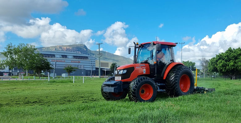 Townsville City Council teams are busy mowing lawns, tending to gardens and fixing potholes after a wet December