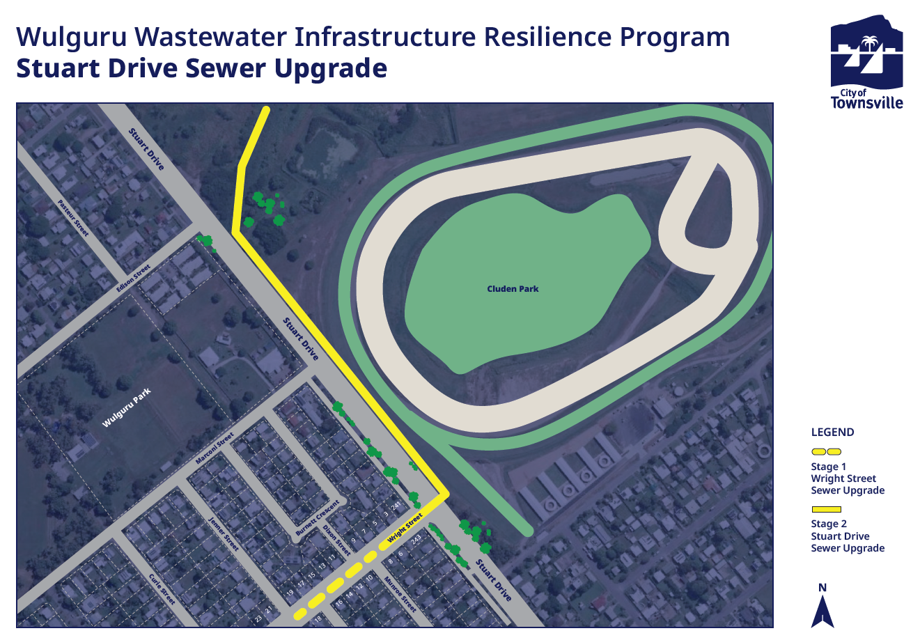 Stuart Drive Sewer Main Upgrade Map