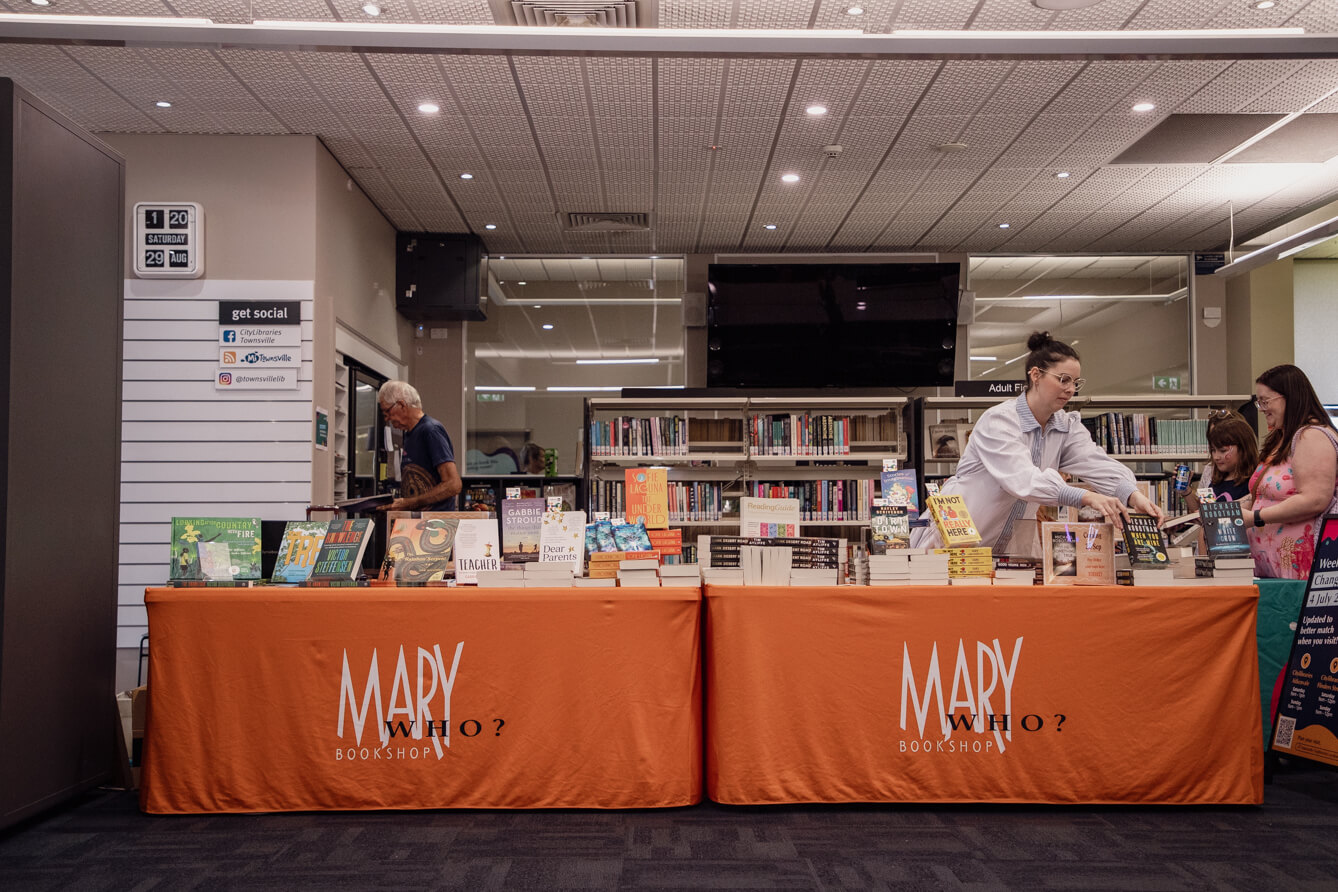 Mary Who? Bookshop stand at Festival of Stories 2026