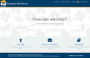 Service Now homepage screenshot