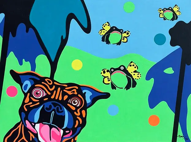 Jamie Cole, Lulu in the Sky with Cane Toads, 2026