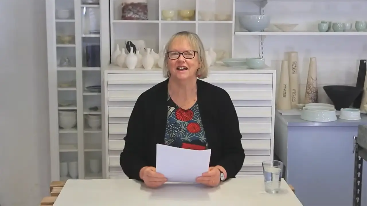 Sandra Black with artwork