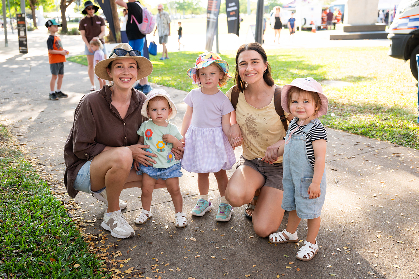 Eloise & Pippa Douglas with Olive Farrell