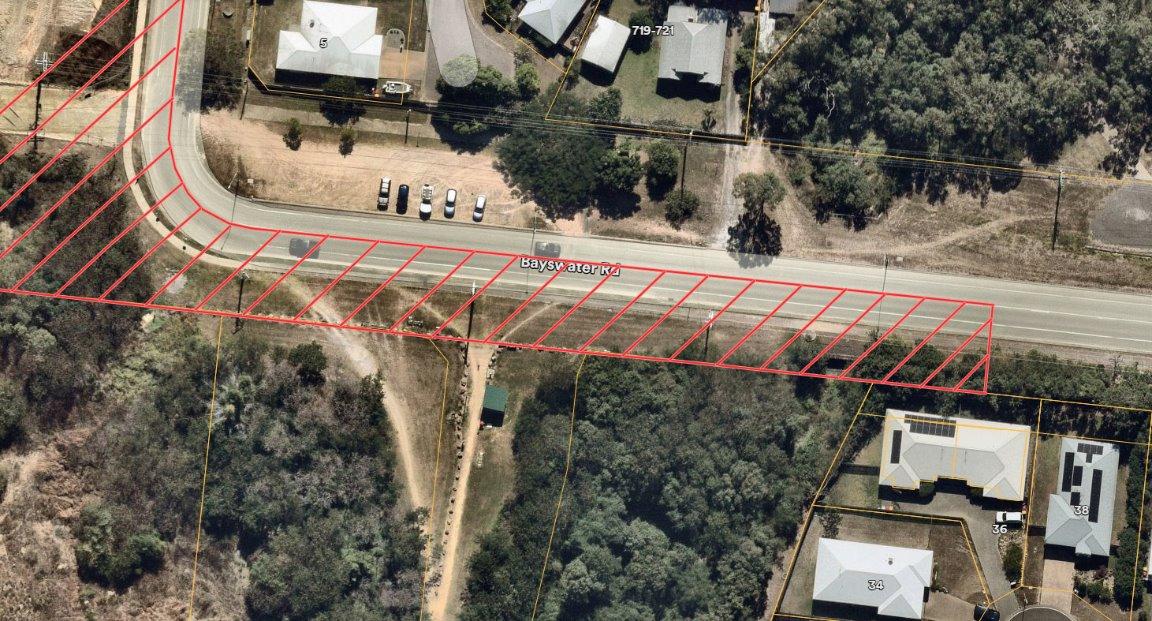 Map of Bayswater Road, Mount Louisa with the area of works highlighted