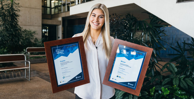 Council’s Holly Sherman has been named the North Queensland Bob Marshman Trainee of the Year.