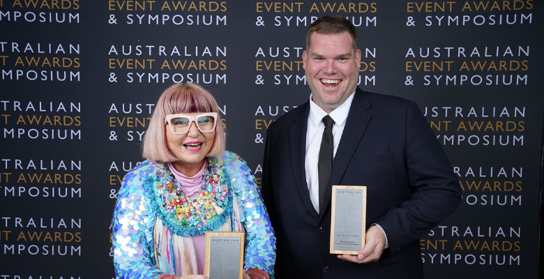 Heather Croall – Director and CEO of Adelaide Fringe with NAFA festival coordinator Lachlan Welsh.