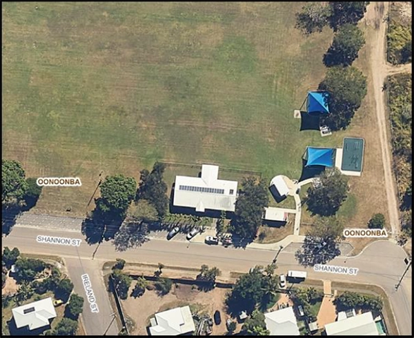 Aerial view of the location of the playground renewal