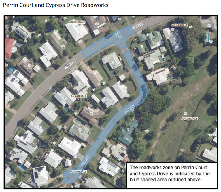 Perrin Court and Cypress Drive Roadworks